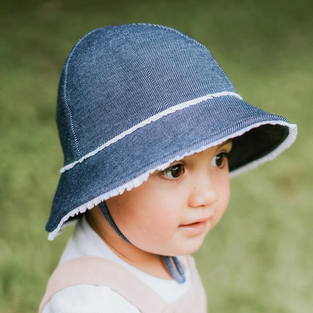 Bedhead - Baby Ruffle Trim Bucket Hat Denim