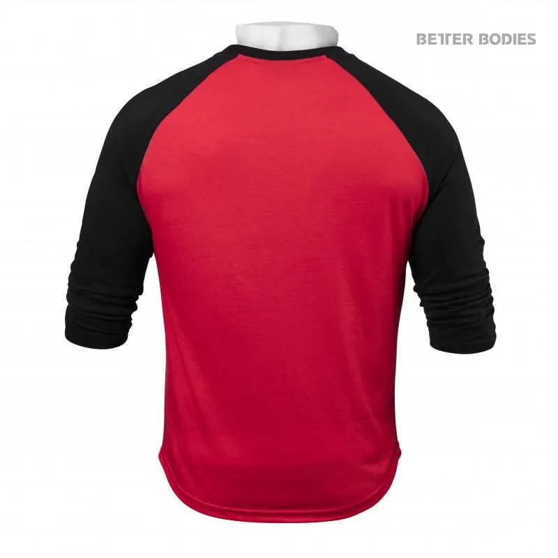 Better Bodies Mens Baseball Tee - Bright Red