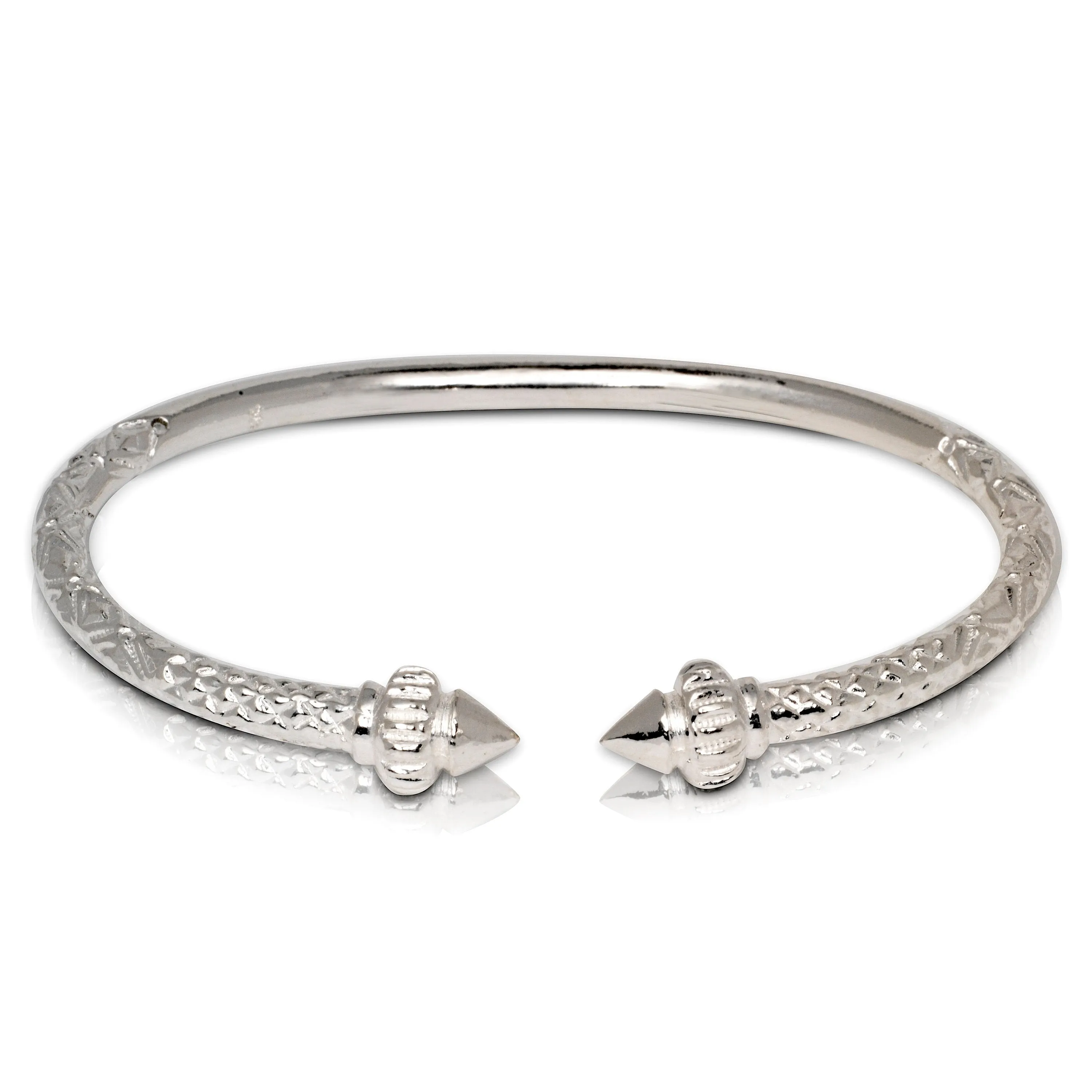 Better Jewelry, Solid .925 Sterling Silver Taj Mahal Bangle, 1 piece