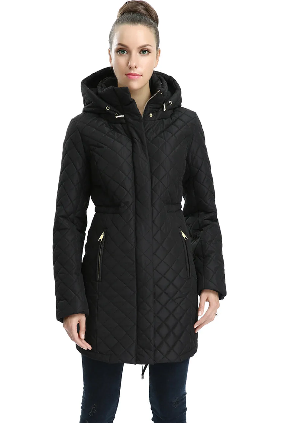 BGSD Women's "Angela" Waterproof Quilted Parka Coat