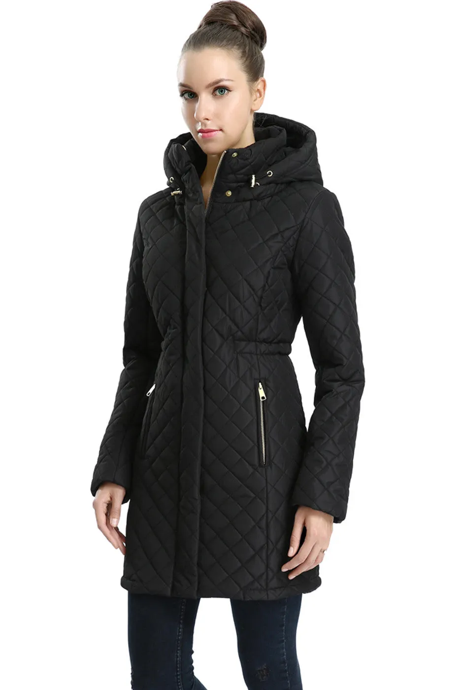 BGSD Women's "Angela" Waterproof Quilted Parka Coat