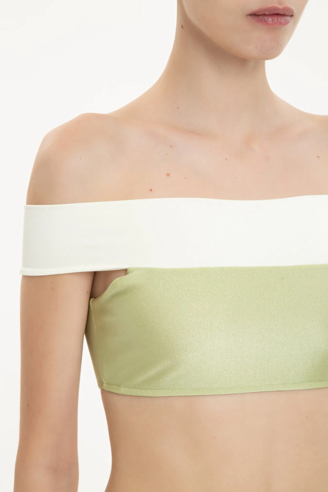 Bicolor Off-The-Shoulder Bikini