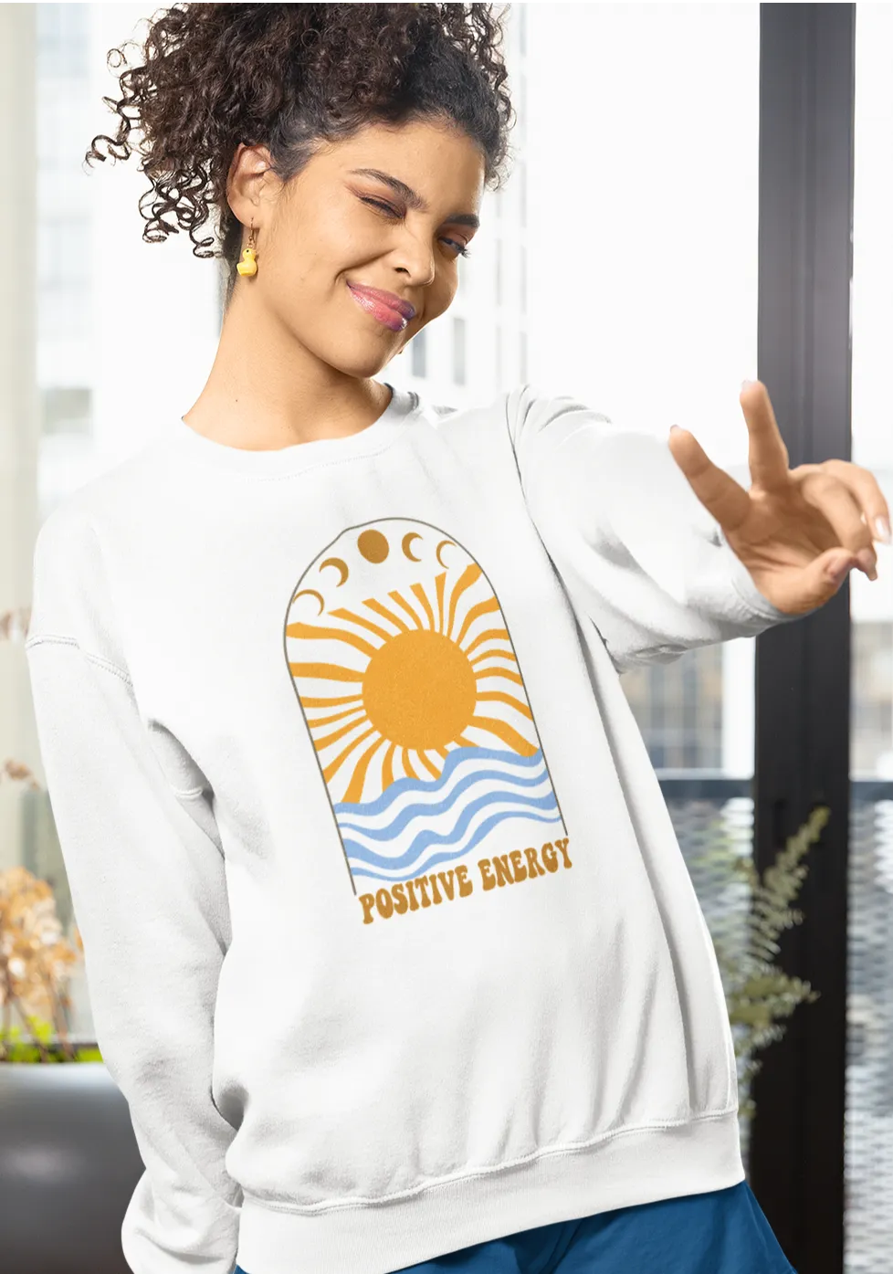 Bio Sweatshirt  Unisex - Positive Energy -