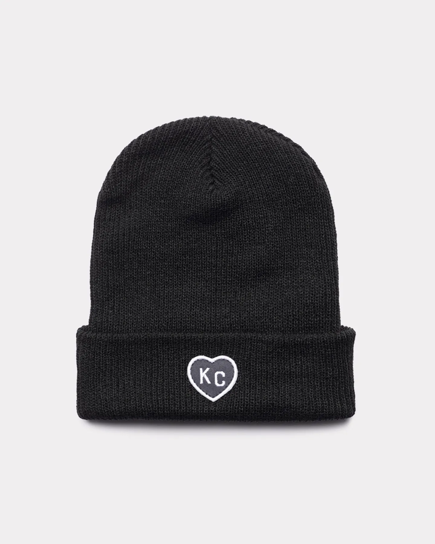 Black KC Heart Beanie Hat