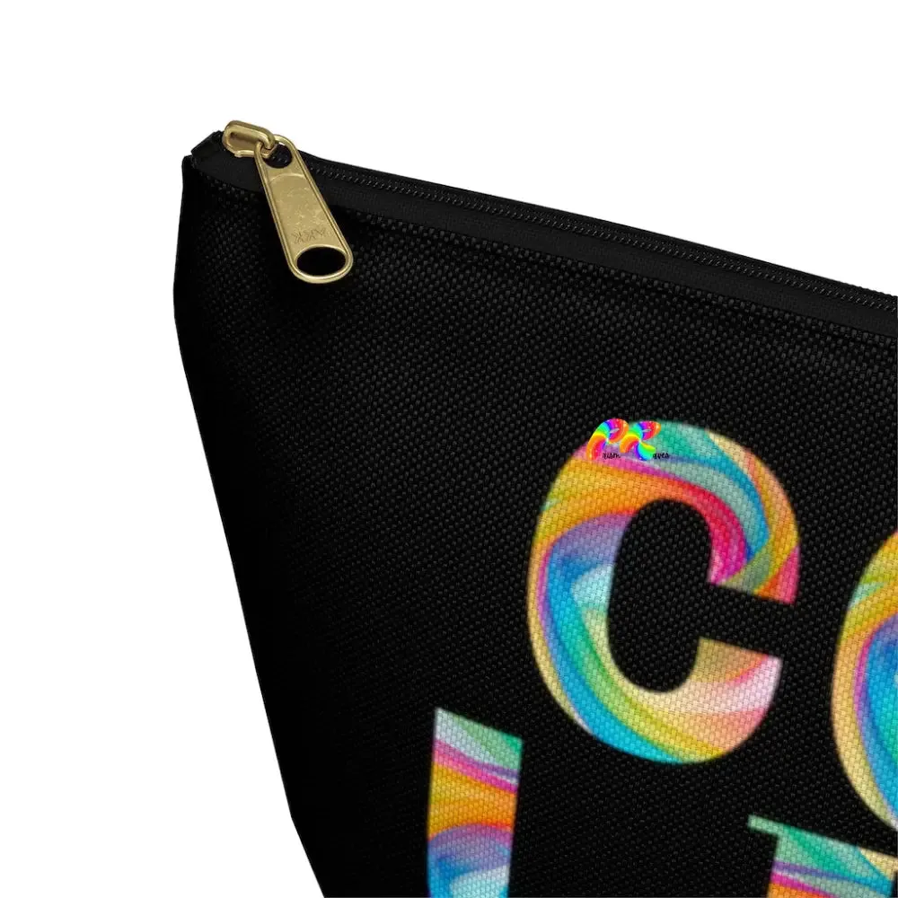 Black "Con Life" Makeup Bag