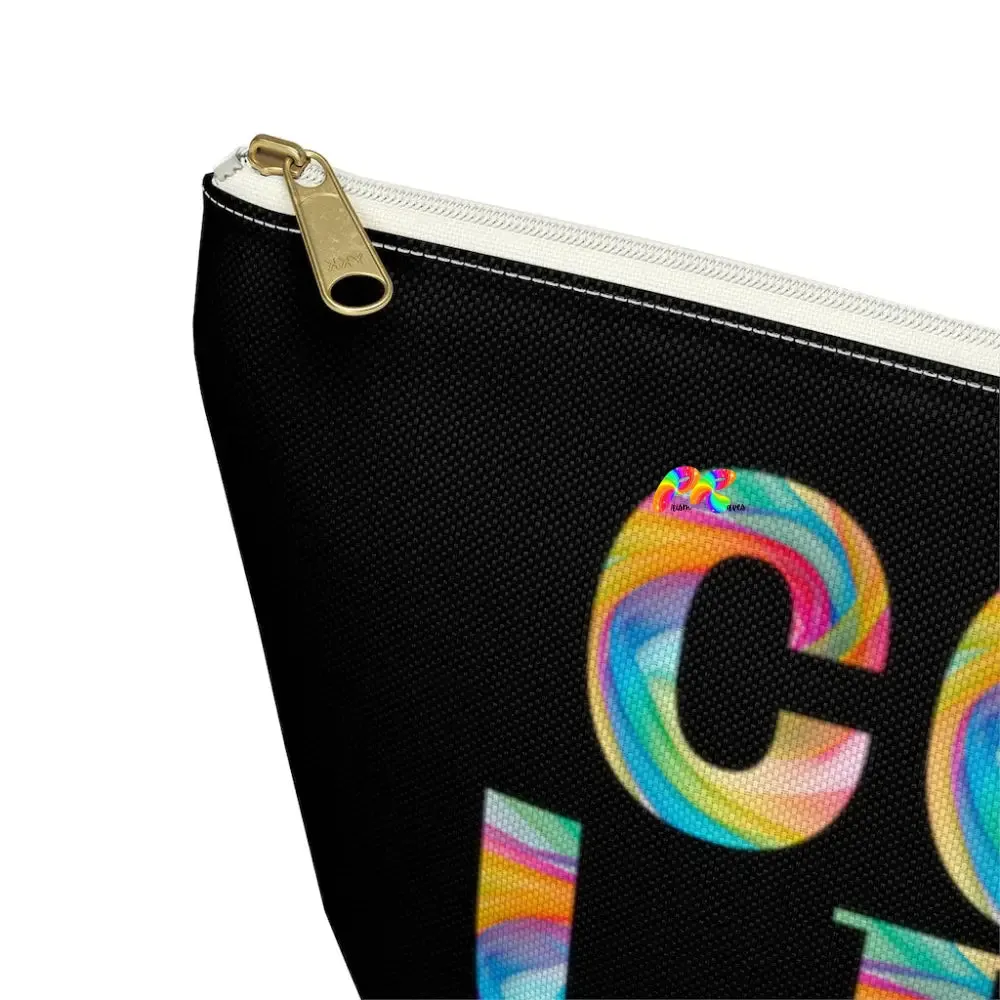 Black "Con Life" Makeup Bag