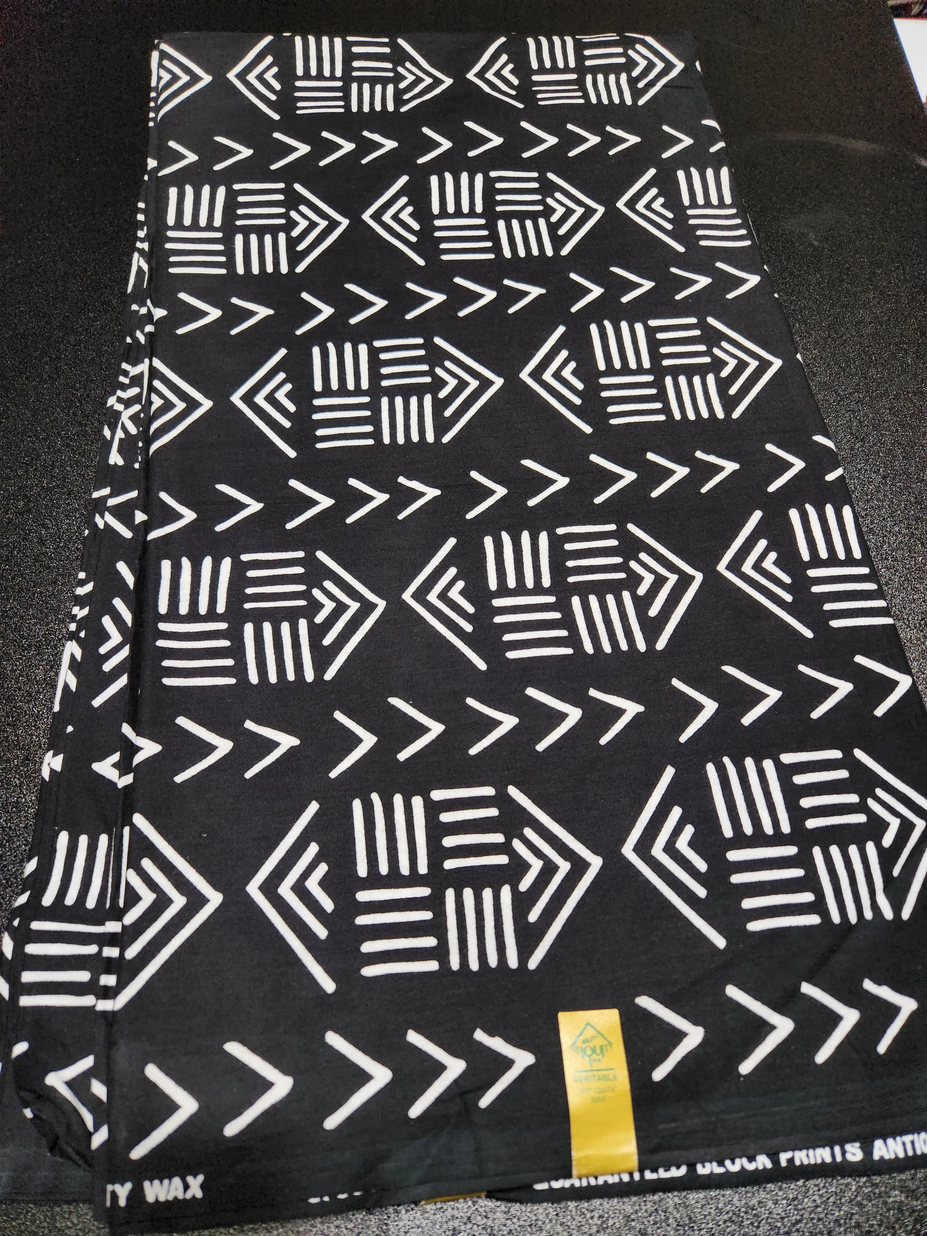 Black Tribal Ankara Print Fabric