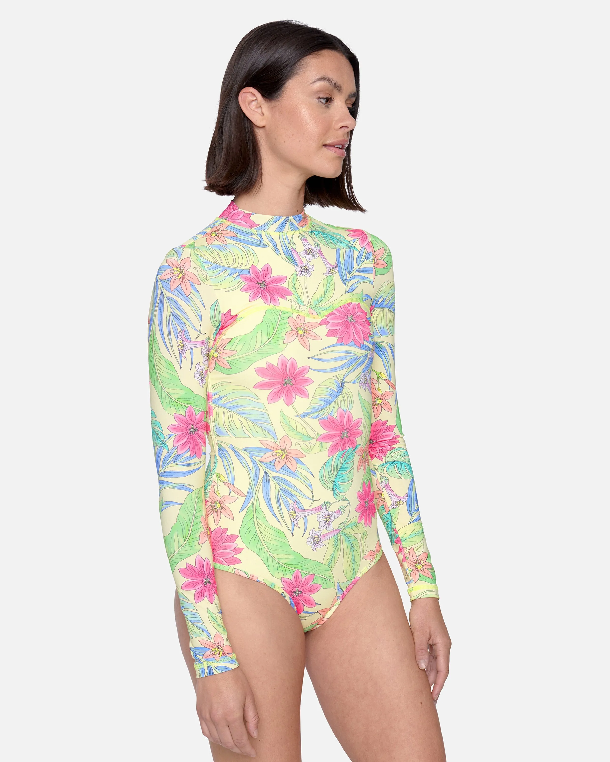 Bloom Wash Zip Back Cheeky Surfsuit