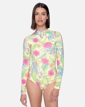 Bloom Wash Zip Back Cheeky Surfsuit