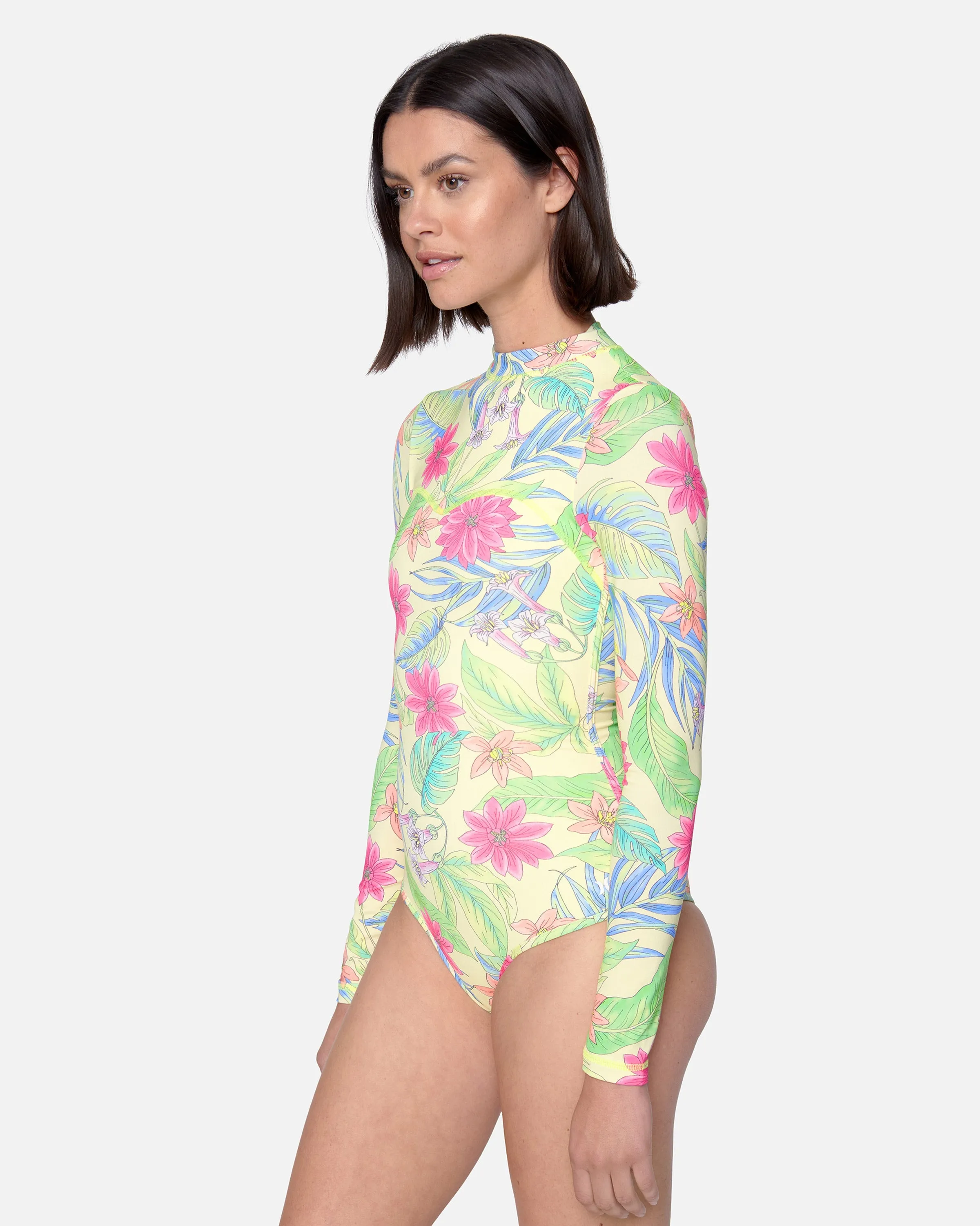 Bloom Wash Zip Back Cheeky Surfsuit