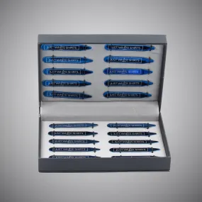 Blue Chrome Stainless Steel 20 Piece Collar Stay Gift Set In Box