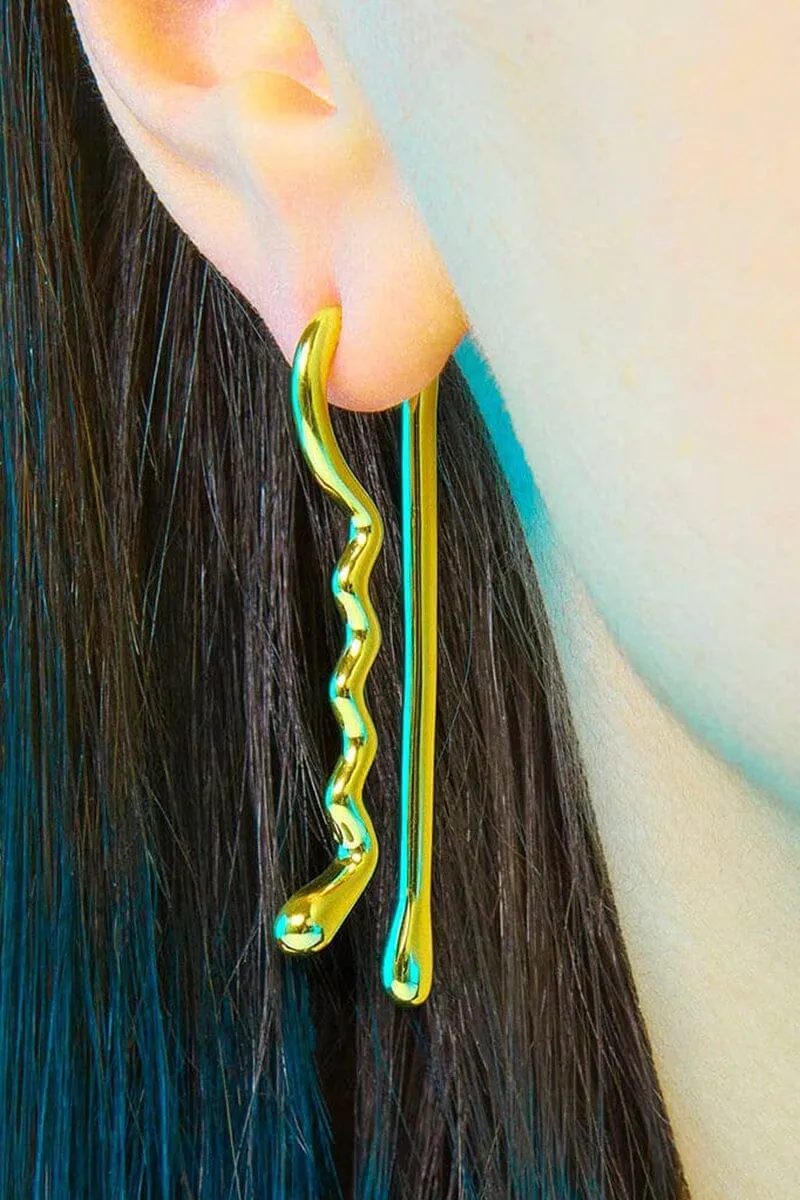 Bobby Pin Earring - Gold