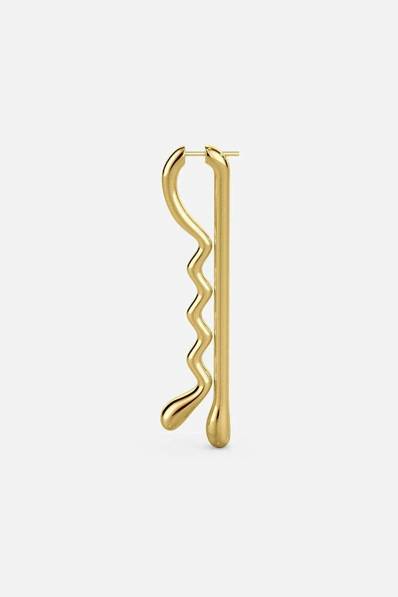 Bobby Pin Earring - Gold