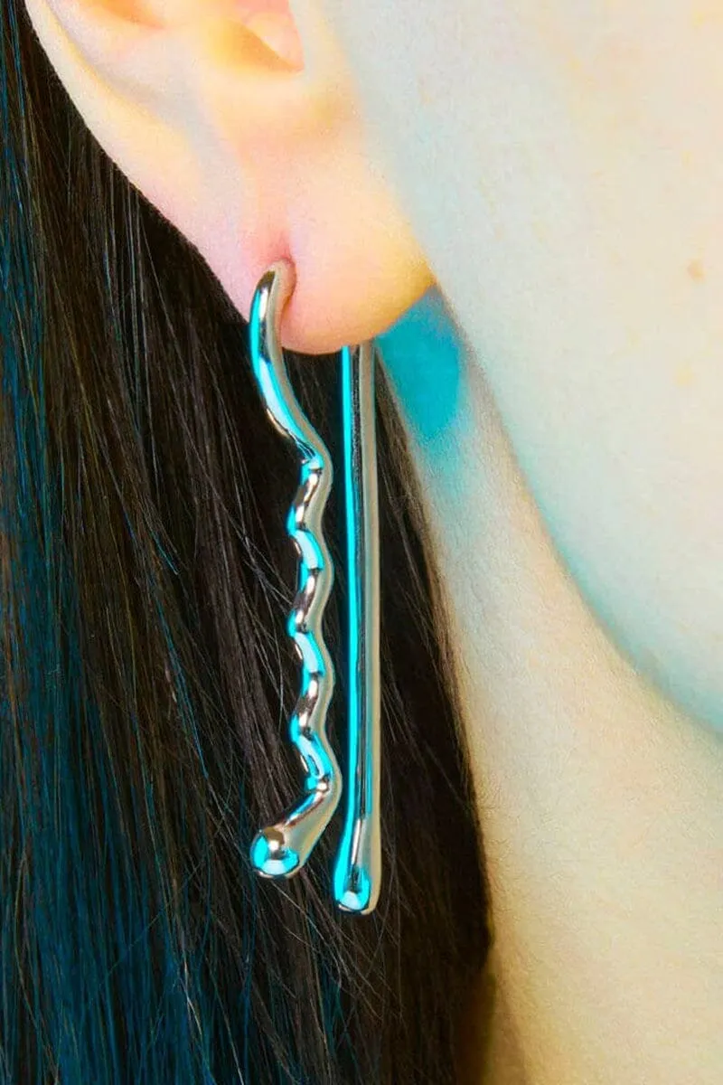 Bobby Pin Earring - Silver