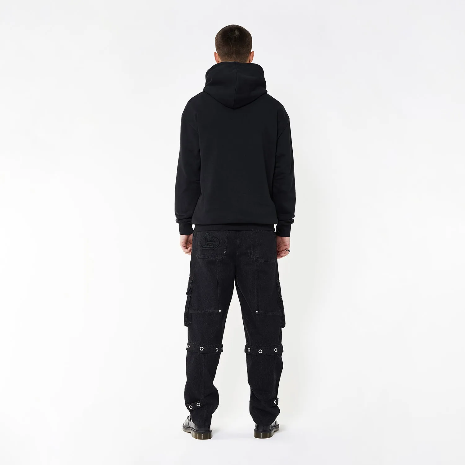 BOY EAGLE CONCEALED HOODIE - BLACK