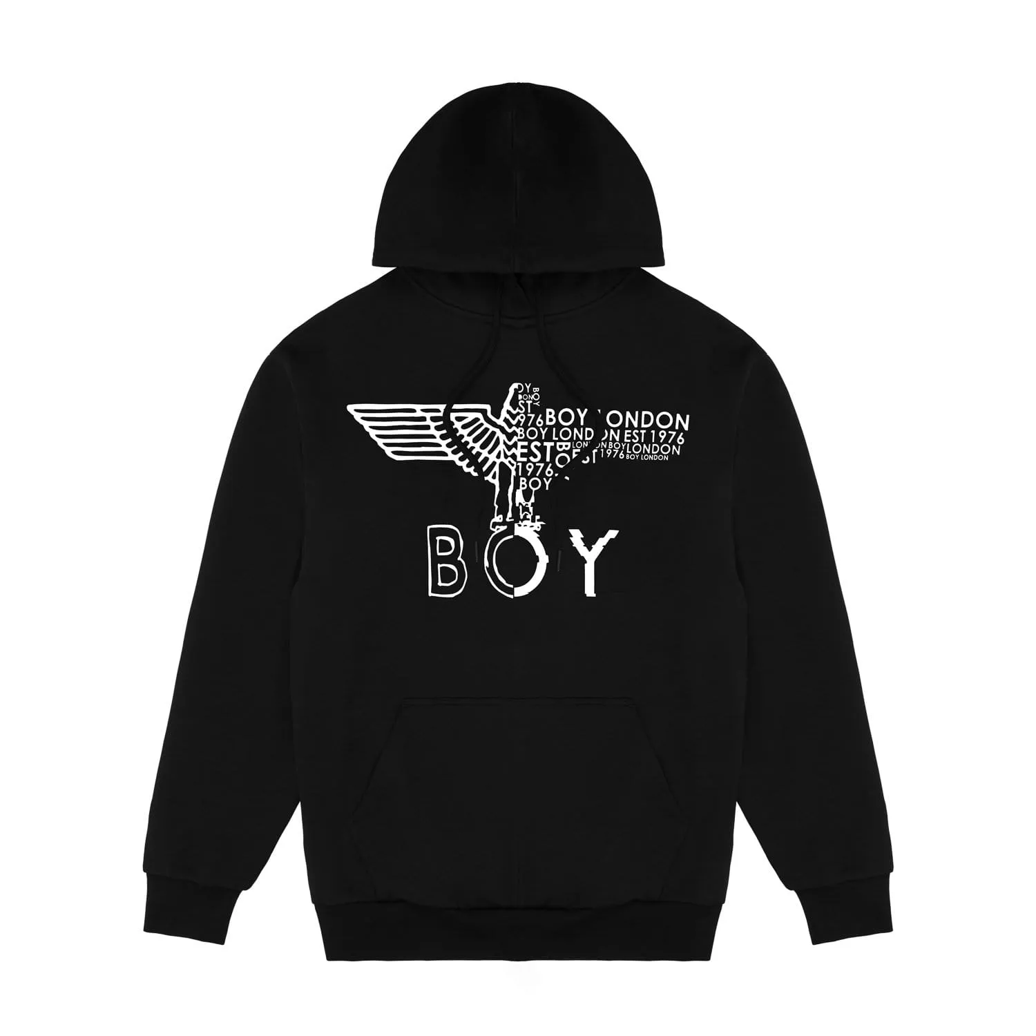 BOY EAGLE CONCEALED HOODIE - BLACK