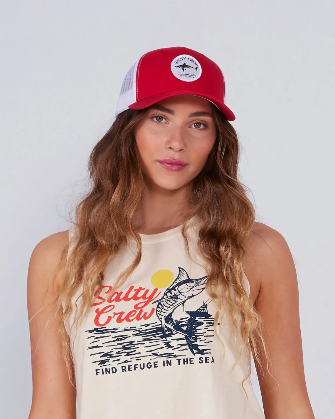 Bruce Fiesta Red Retro Trucker