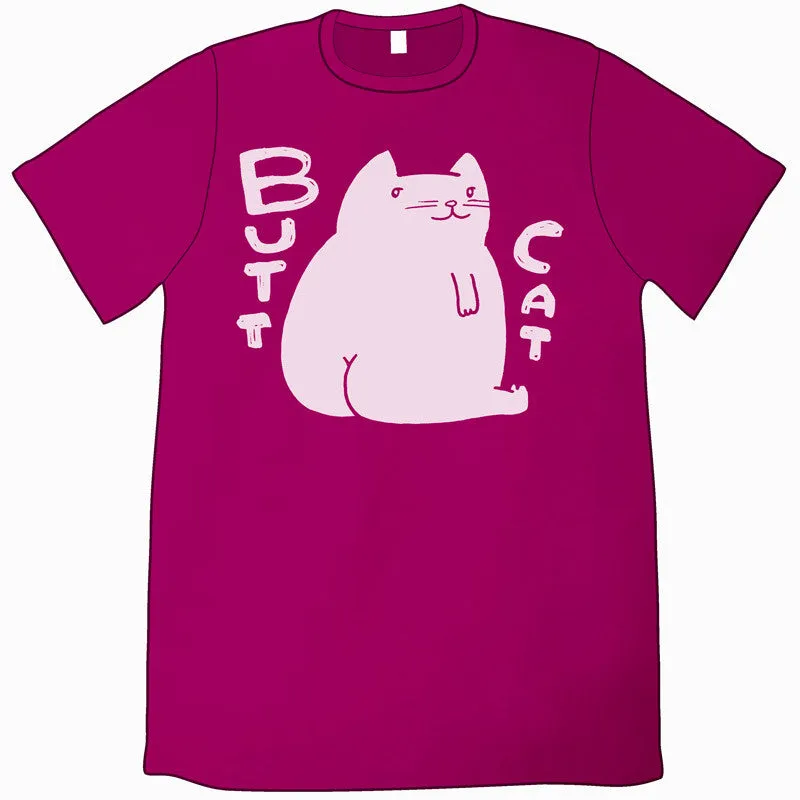 Butt Cat Shirt (Raspberry)