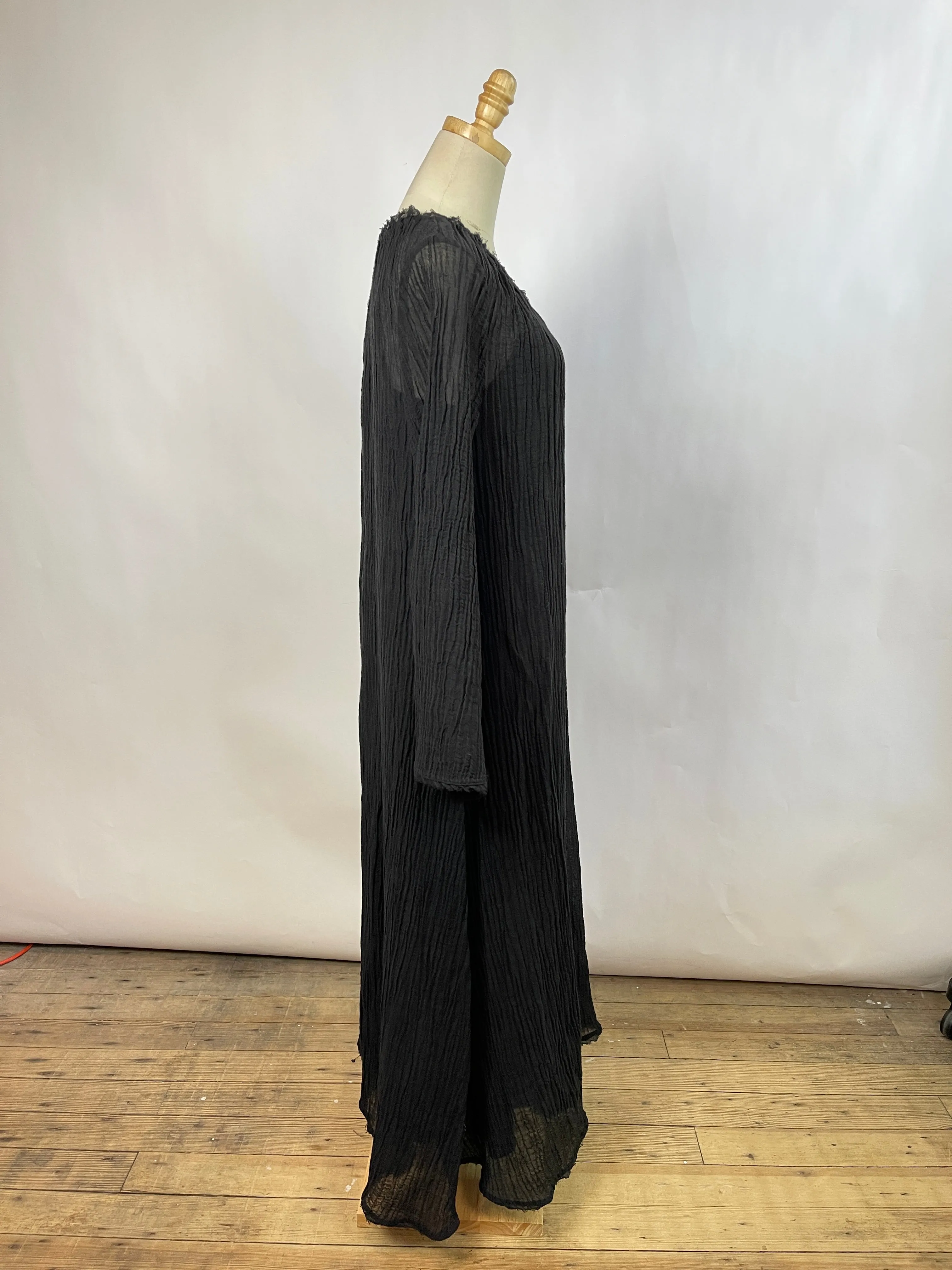 By Malene Birger Black Pleated Crepe Dress (S/M)