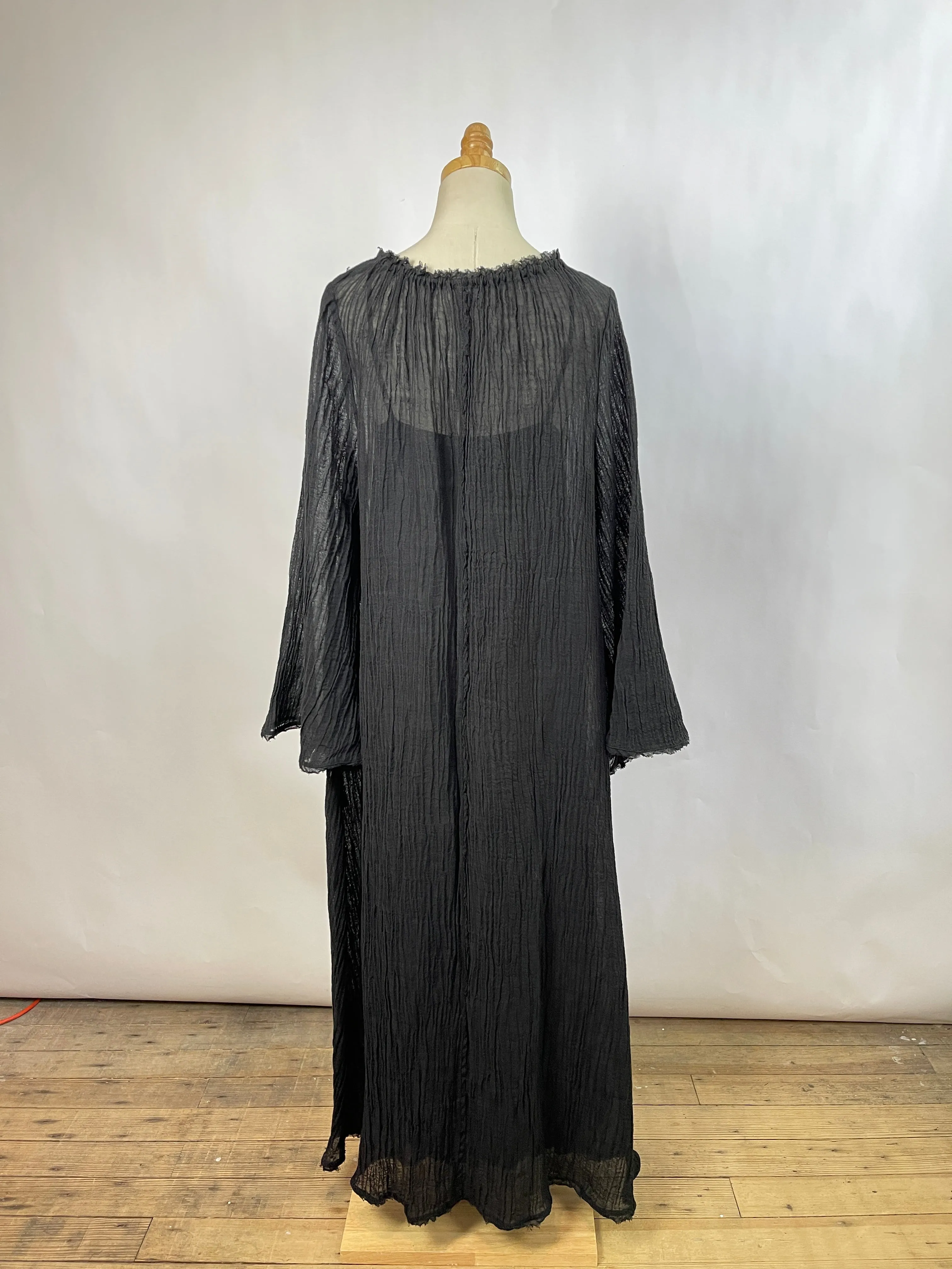 By Malene Birger Black Pleated Crepe Dress (S/M)