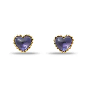 Byzantium Candy Heart Stud Earrings