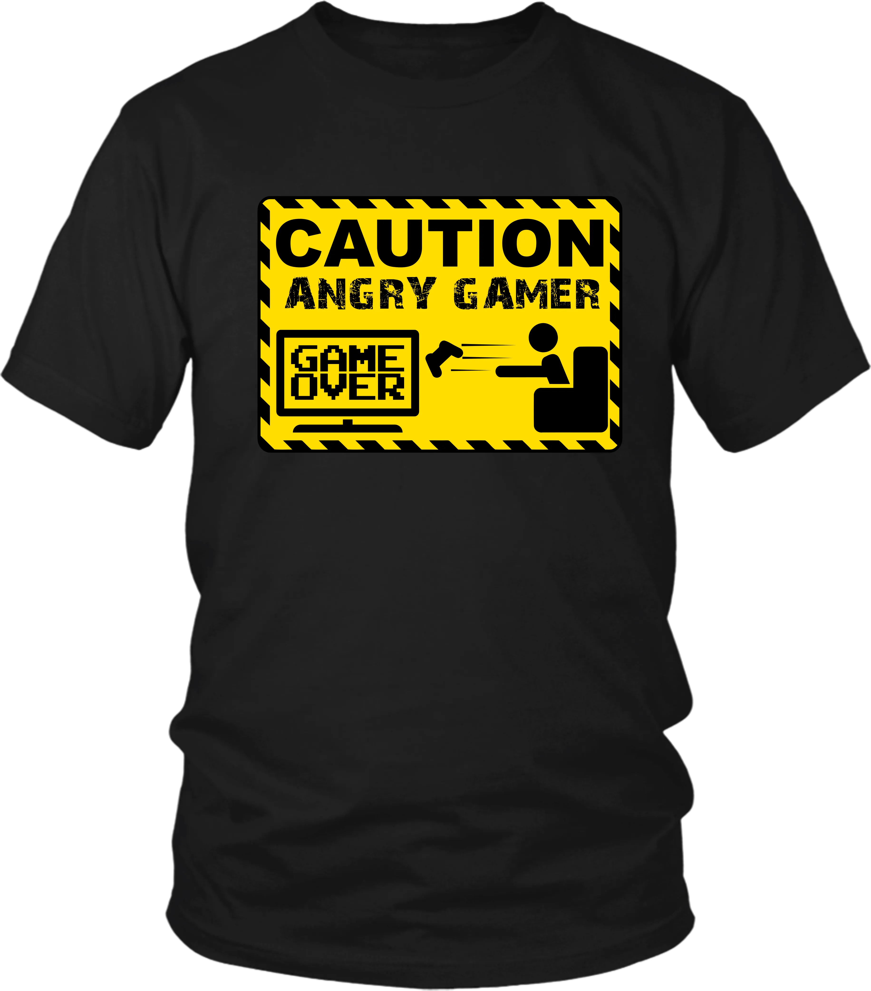 Caution Angry Gamer Computer Funny Video Game Gift T-Shirt