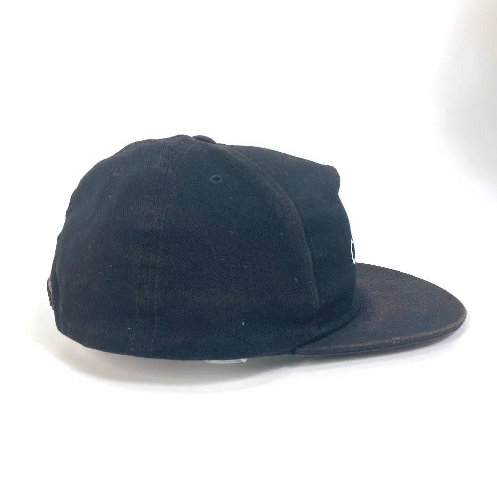 CELINE cap cotton black hat logo hat unisex(Unisex) Used Authentic