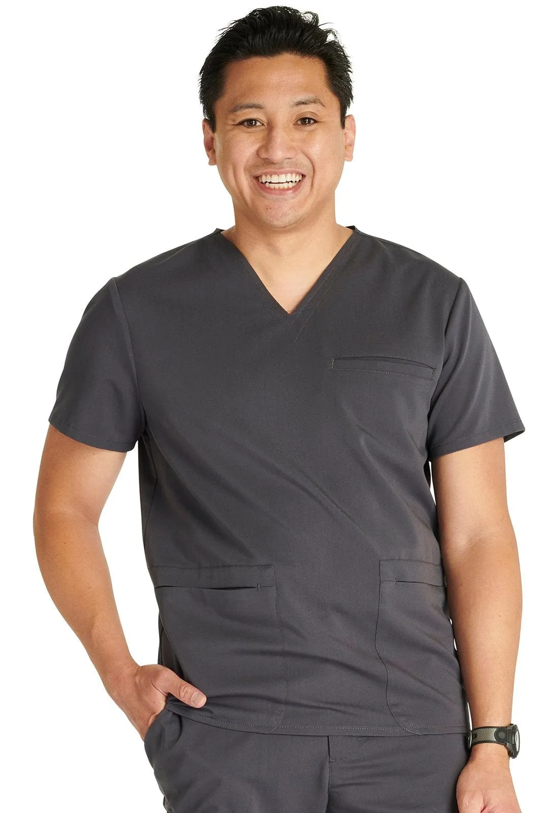 Cherokee Atmos  Men's V-Neck 3-Pocket Scrub Top CK719A