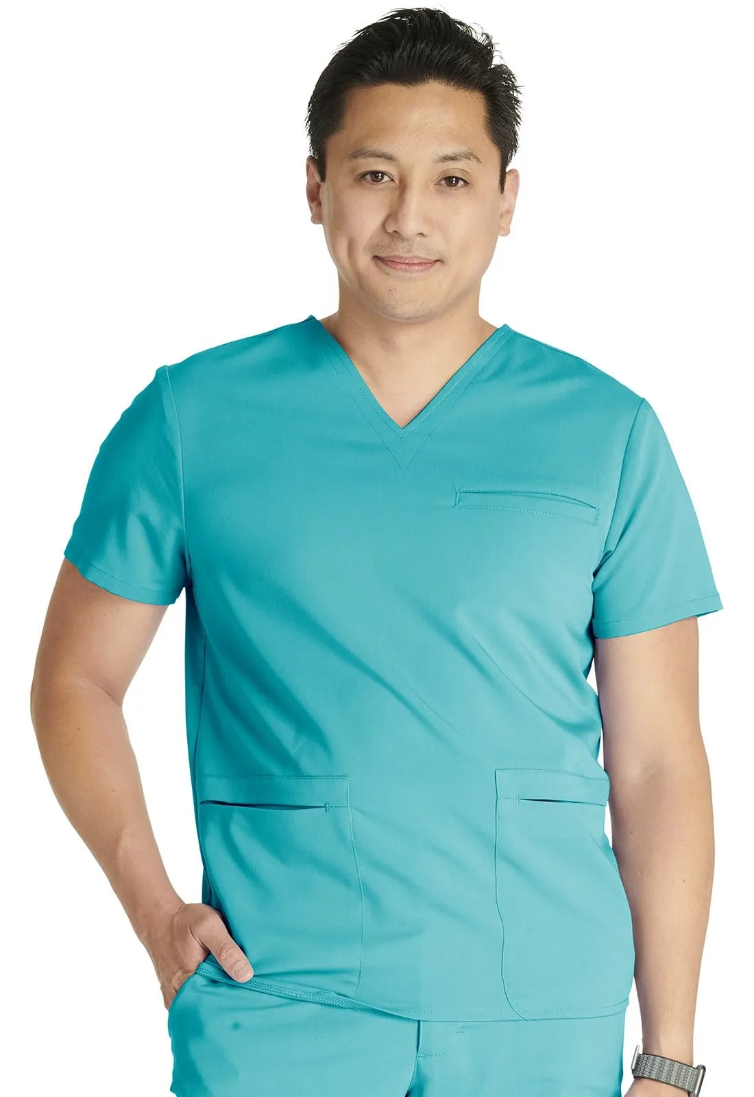 Cherokee Atmos  Men's V-Neck 3-Pocket Scrub Top CK719A