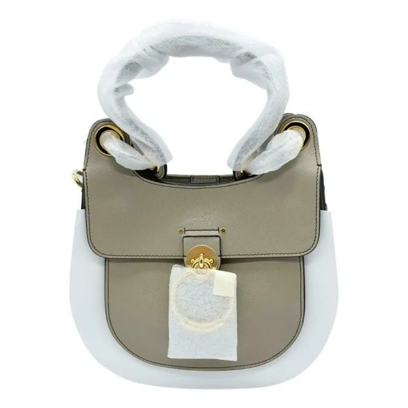 Chloé Medium Tess Motty Grey Leather Shoulder Bag