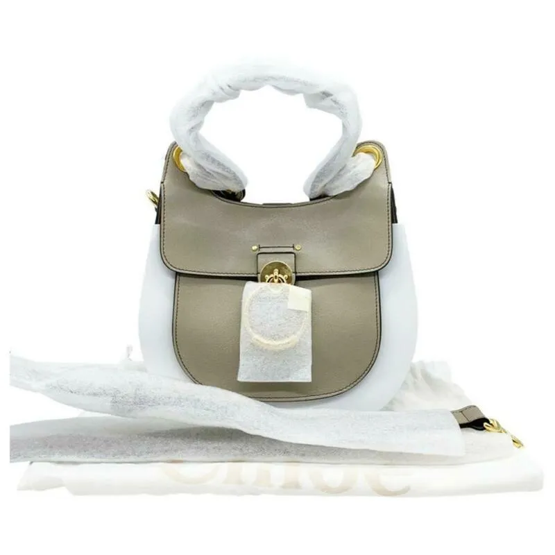 Chloé Medium Tess Motty Grey Leather Shoulder Bag