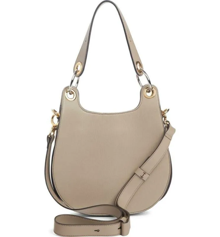 Chloé Medium Tess Motty Grey Leather Shoulder Bag