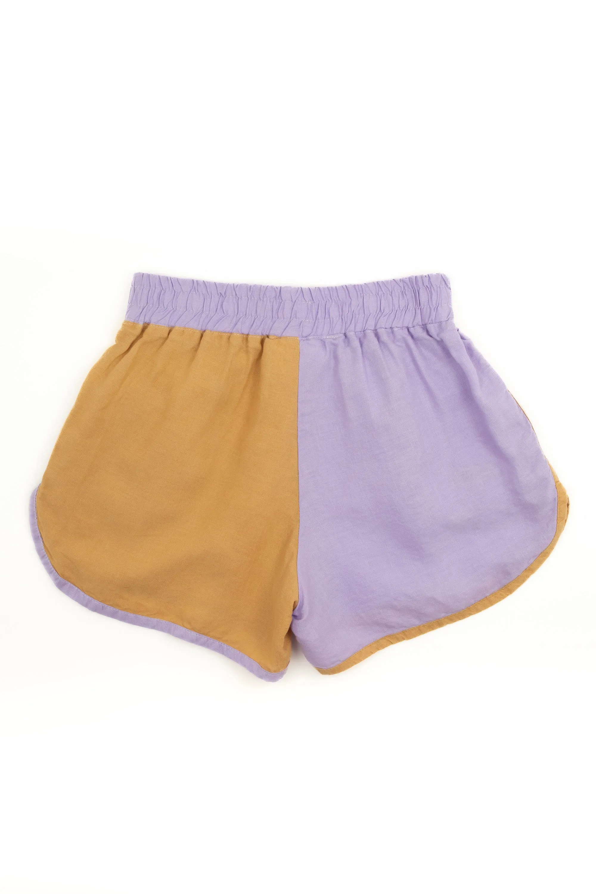 Color Block Ath-Linen Shorts