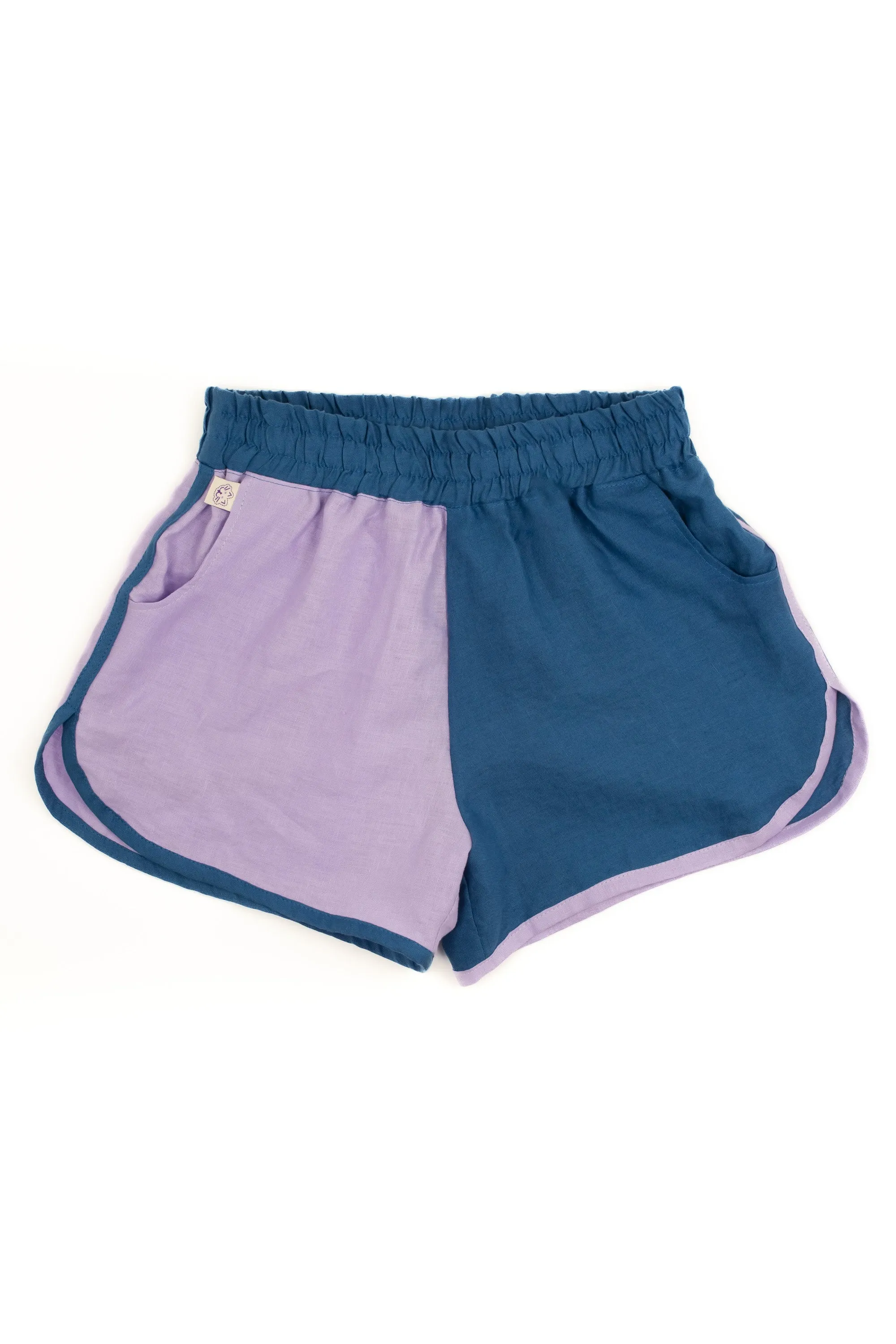 Color Block Ath-Linen Shorts