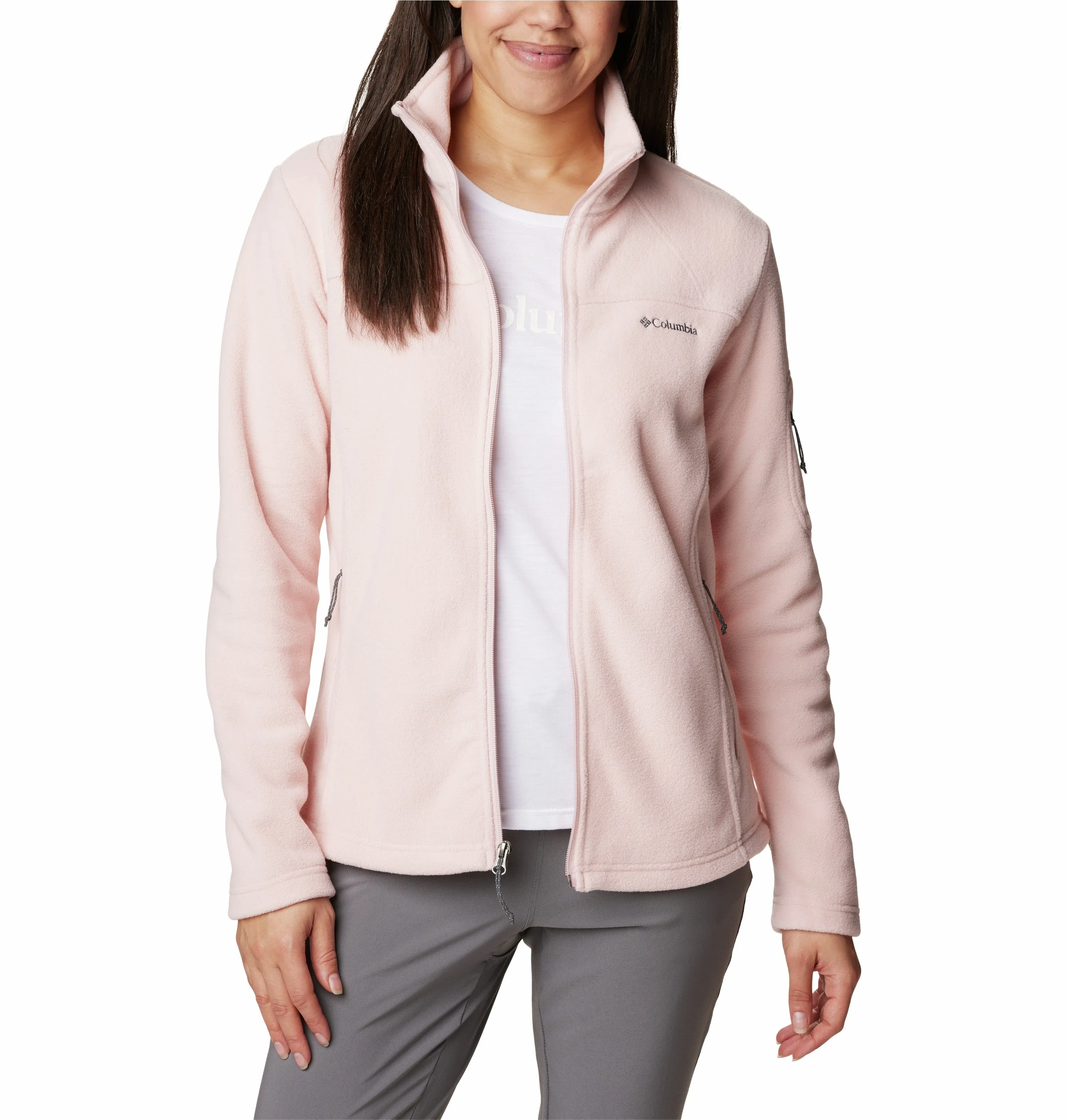 Columbia Ladies Fast Trek II regular Fit Full Zip Fleece-DUSTY