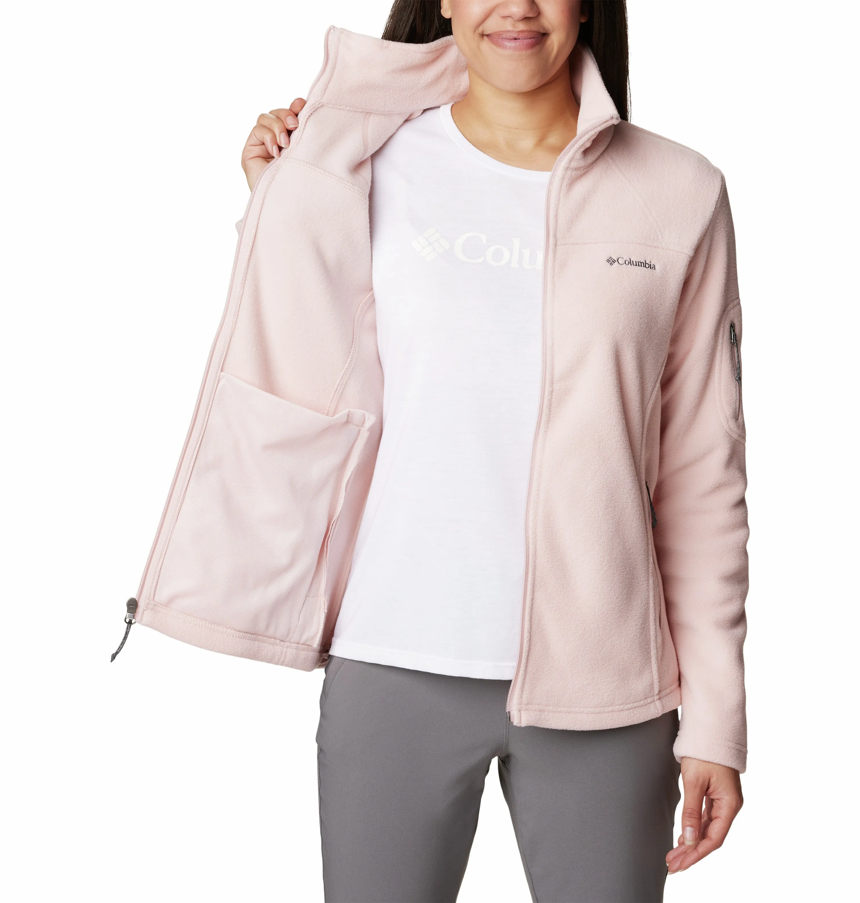 Columbia Ladies Fast Trek II regular Fit Full Zip Fleece-DUSTY