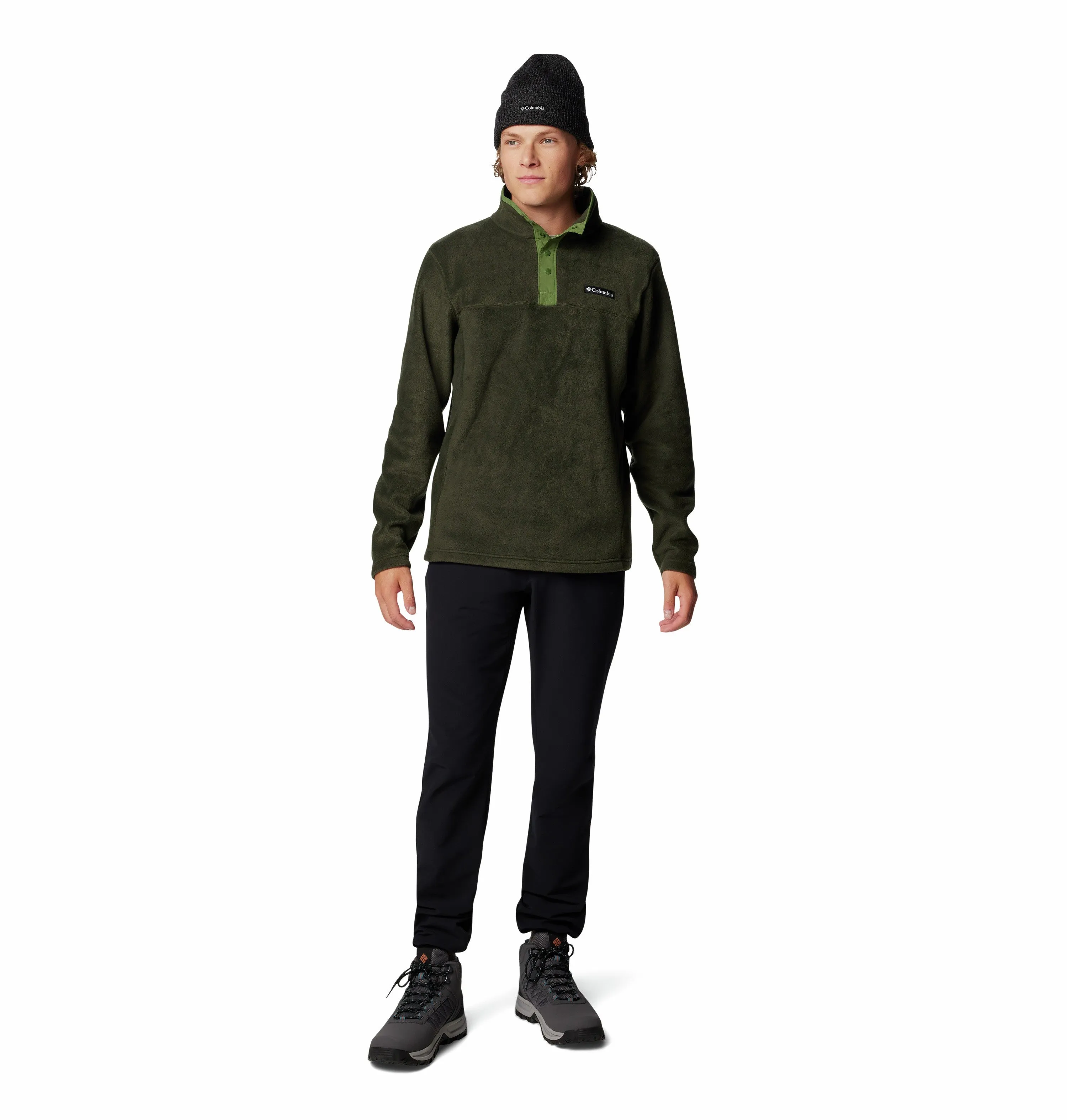 Columbia Men's Steens Mountain II Regular Fit Half Snap Fleece-GREEN