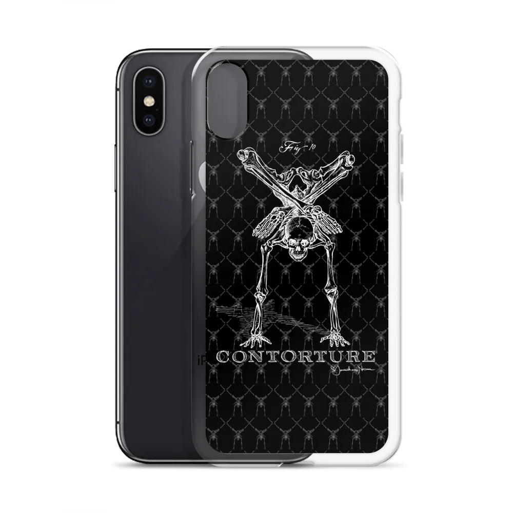 Contorture iPhone Case: Boney White Contortion Skeleton