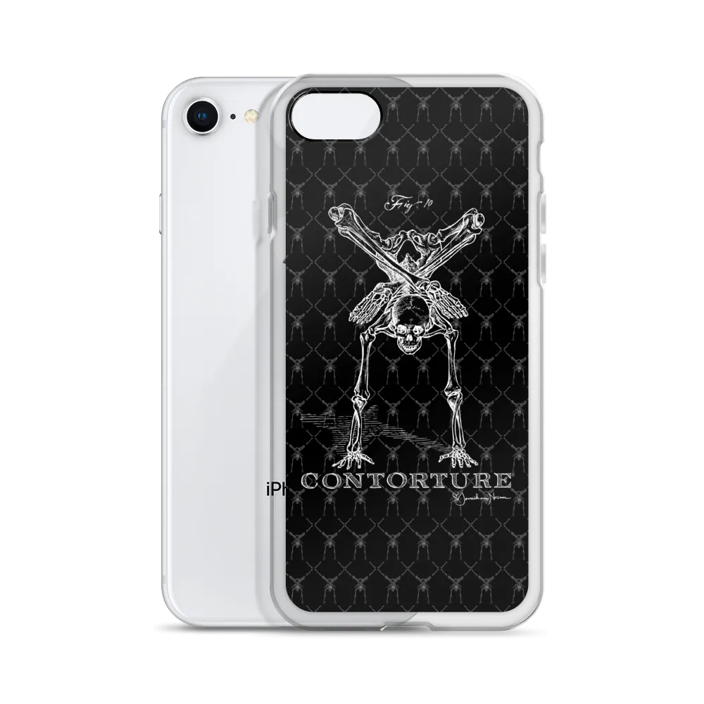 Contorture iPhone Case: Boney White Contortion Skeleton