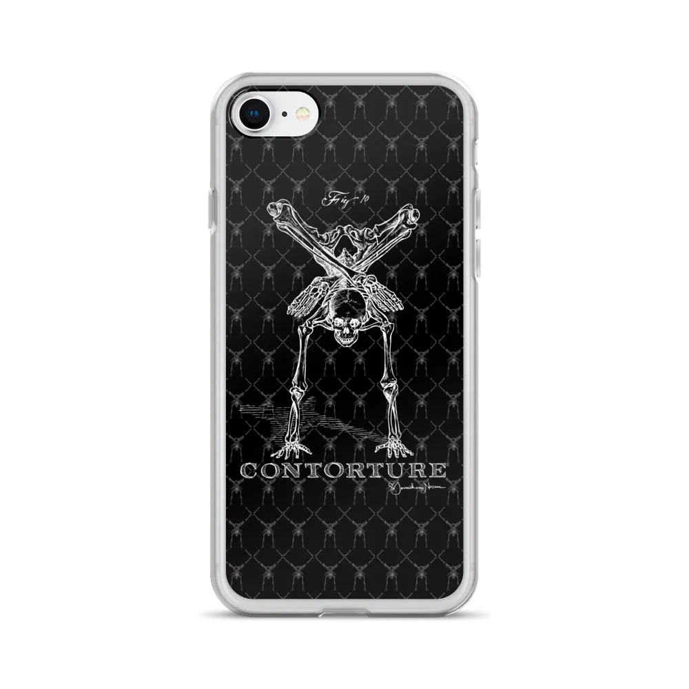 Contorture iPhone Case: Boney White Contortion Skeleton