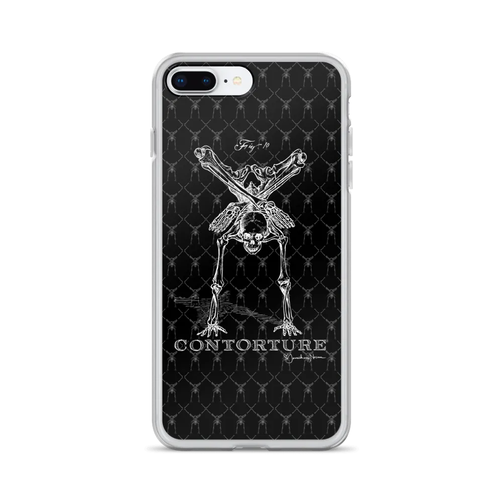 Contorture iPhone Case: Boney White Contortion Skeleton