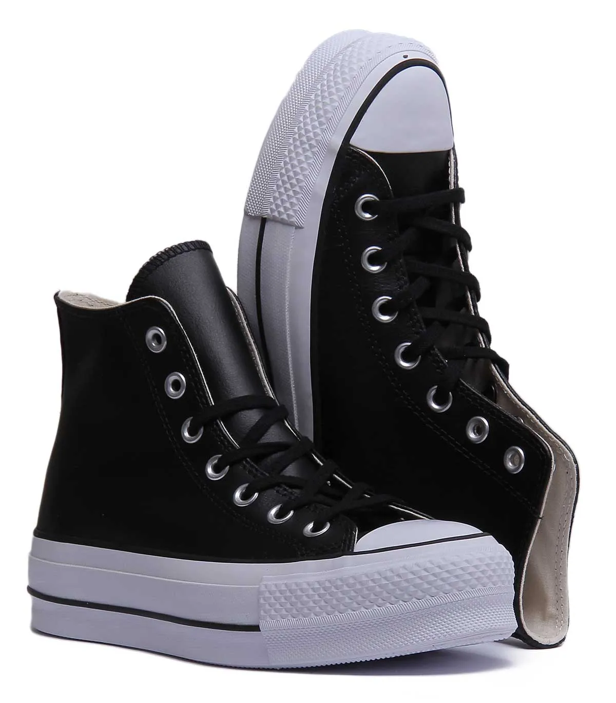 Converse 561675C CT All Star Hi Platform Trainer In Black White For Women