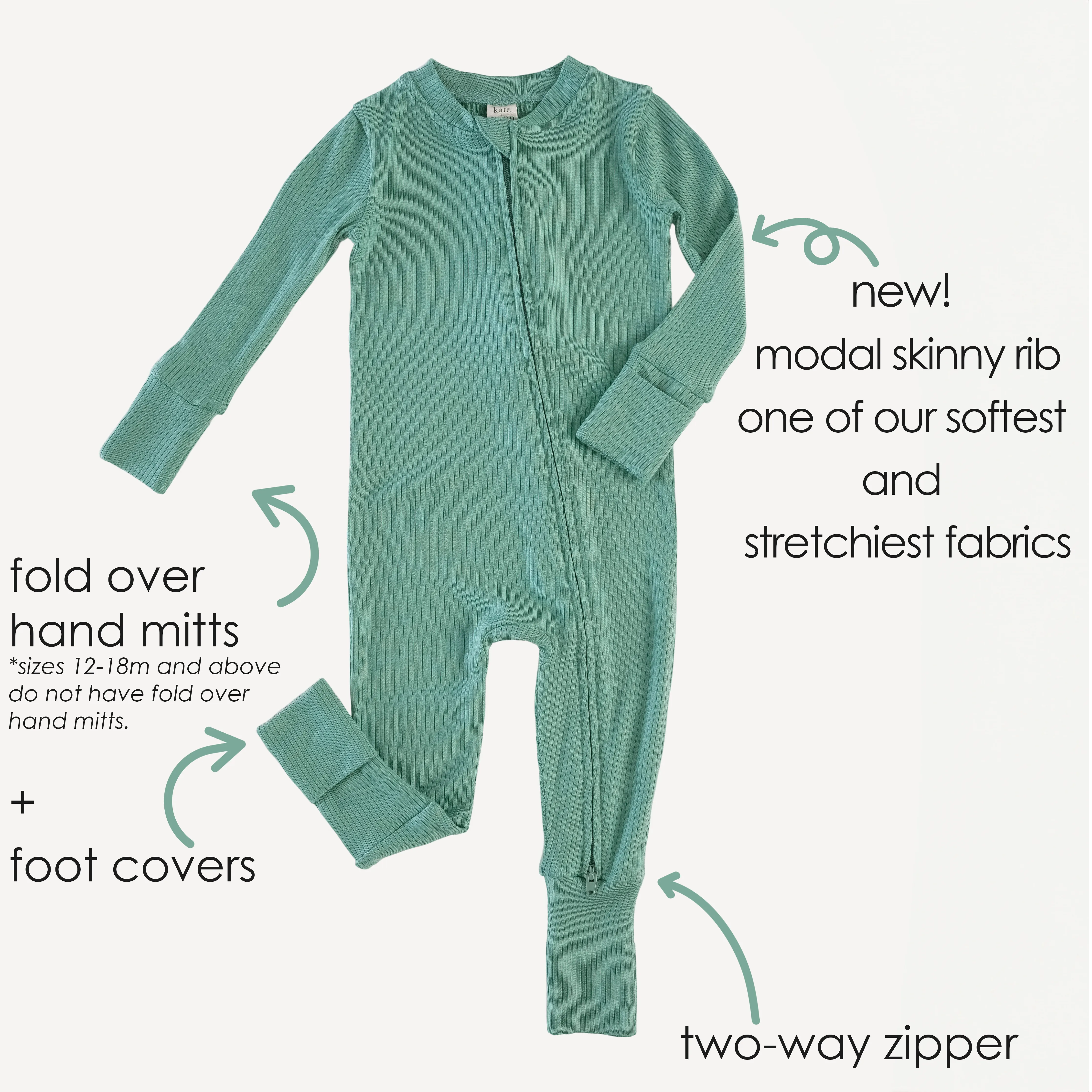 convertible zippy pjs | beluga | modal skinny rib