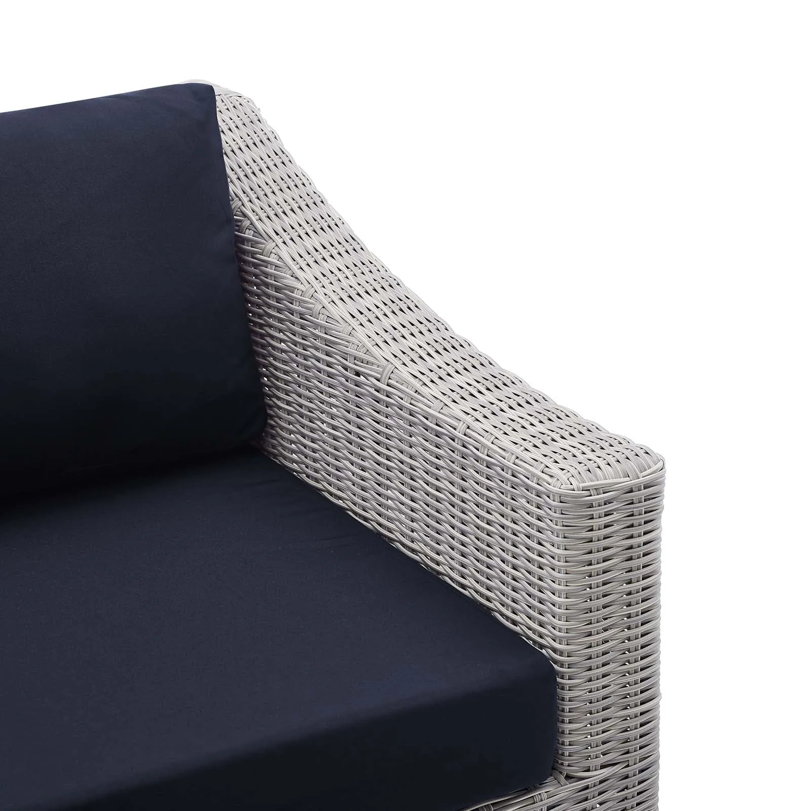 Conway Sunbrella® Outdoor Patio Wicker Rattan Right-Arm Chair