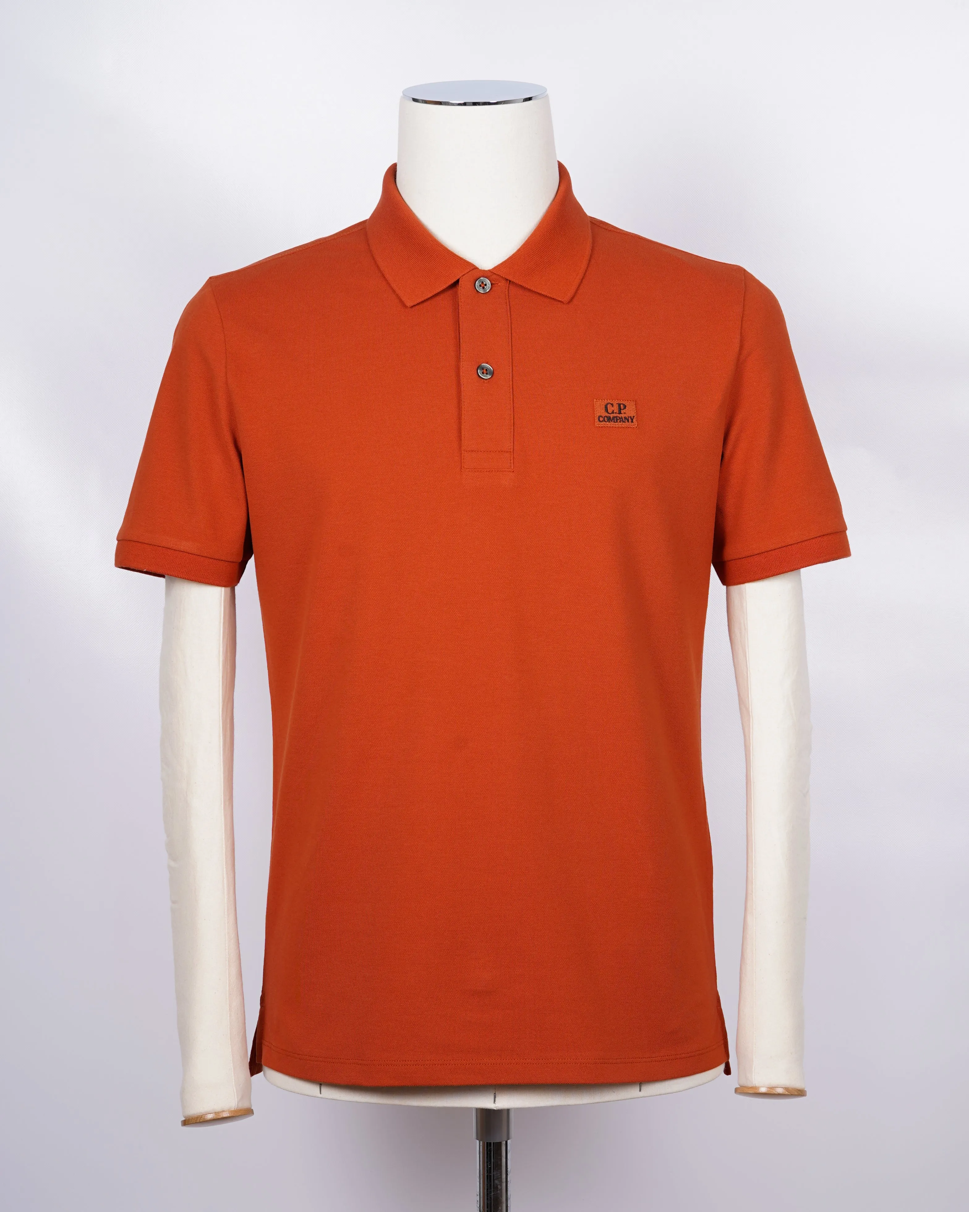 C.P. Company Stretch Pique Polo Shirt / Burnt Ochre