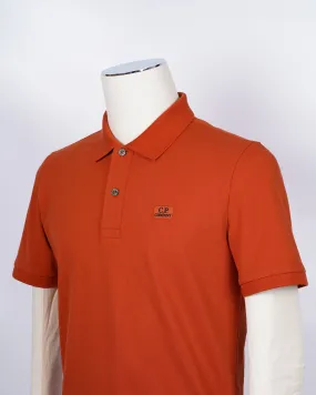 C.P. Company Stretch Pique Polo Shirt / Burnt Ochre