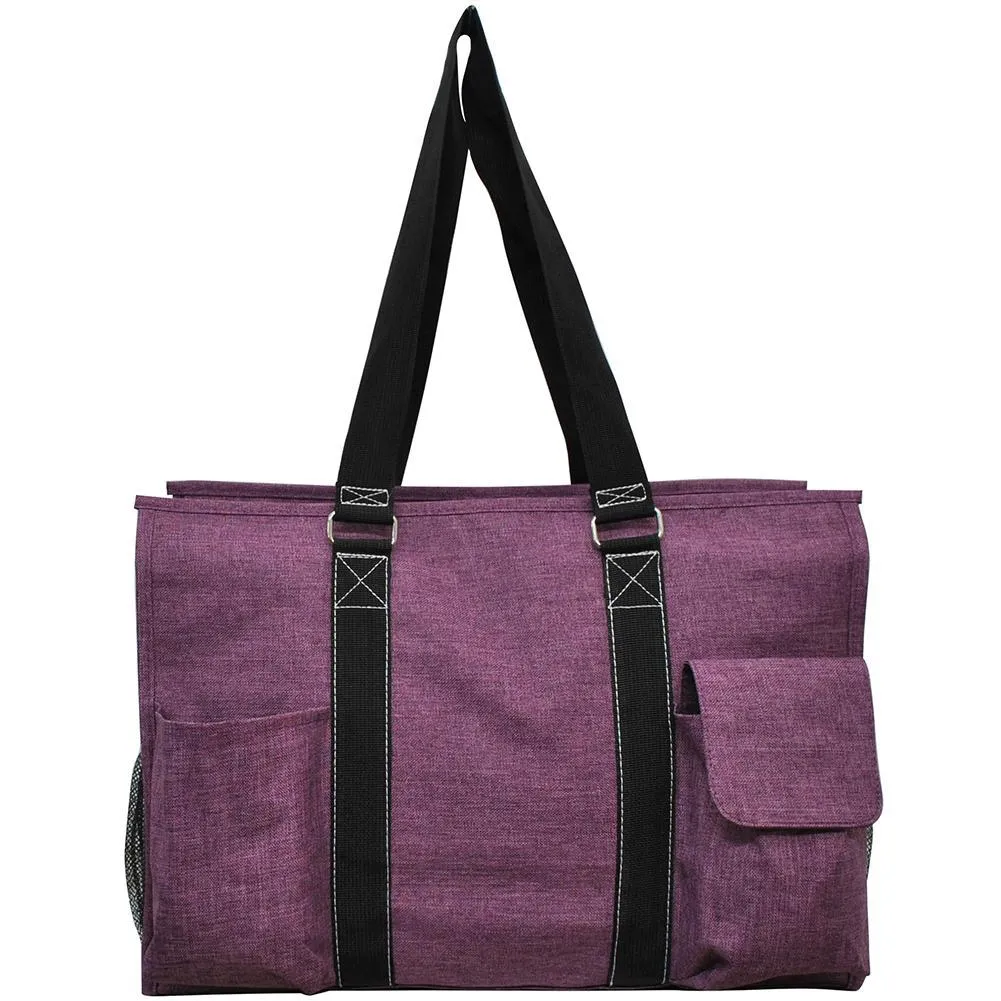 Crosshatch Cherry NGIL Zippered Caddy Large Organizer Tote Bag