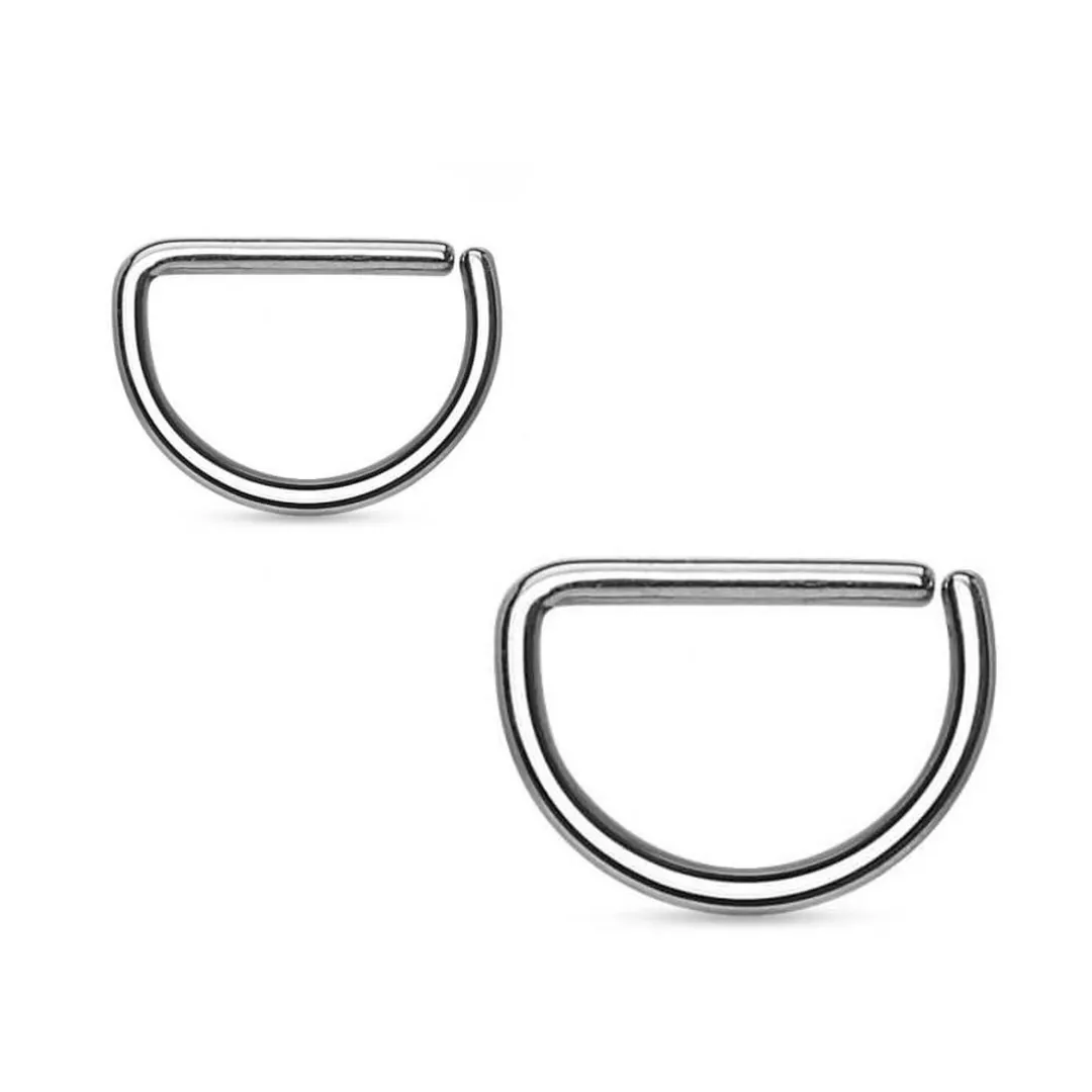 D Shaped Steel Septum Ring