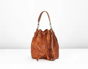 Danae bag - Brown handwoven leather