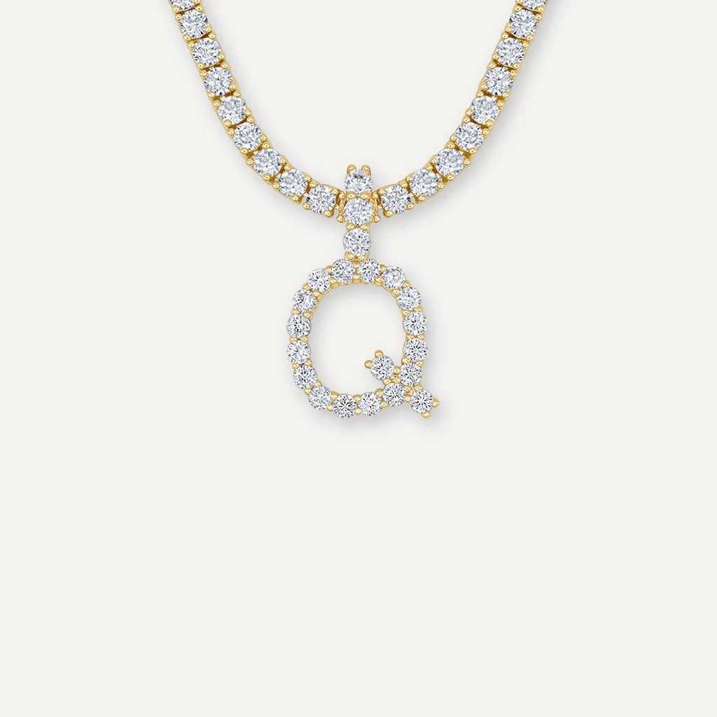 Diamond Initial Necklace